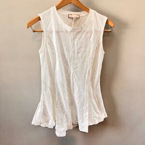 NWOT Eri + Ali White Sleeveless Flowy‎ Tunic Tank Top XS